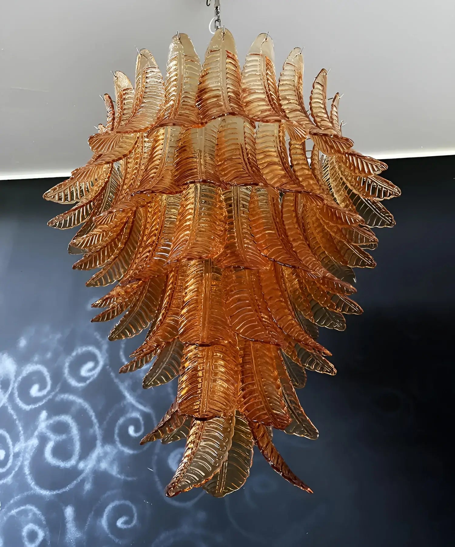 Luxury Amber Leaf Cascade Chandelier product image