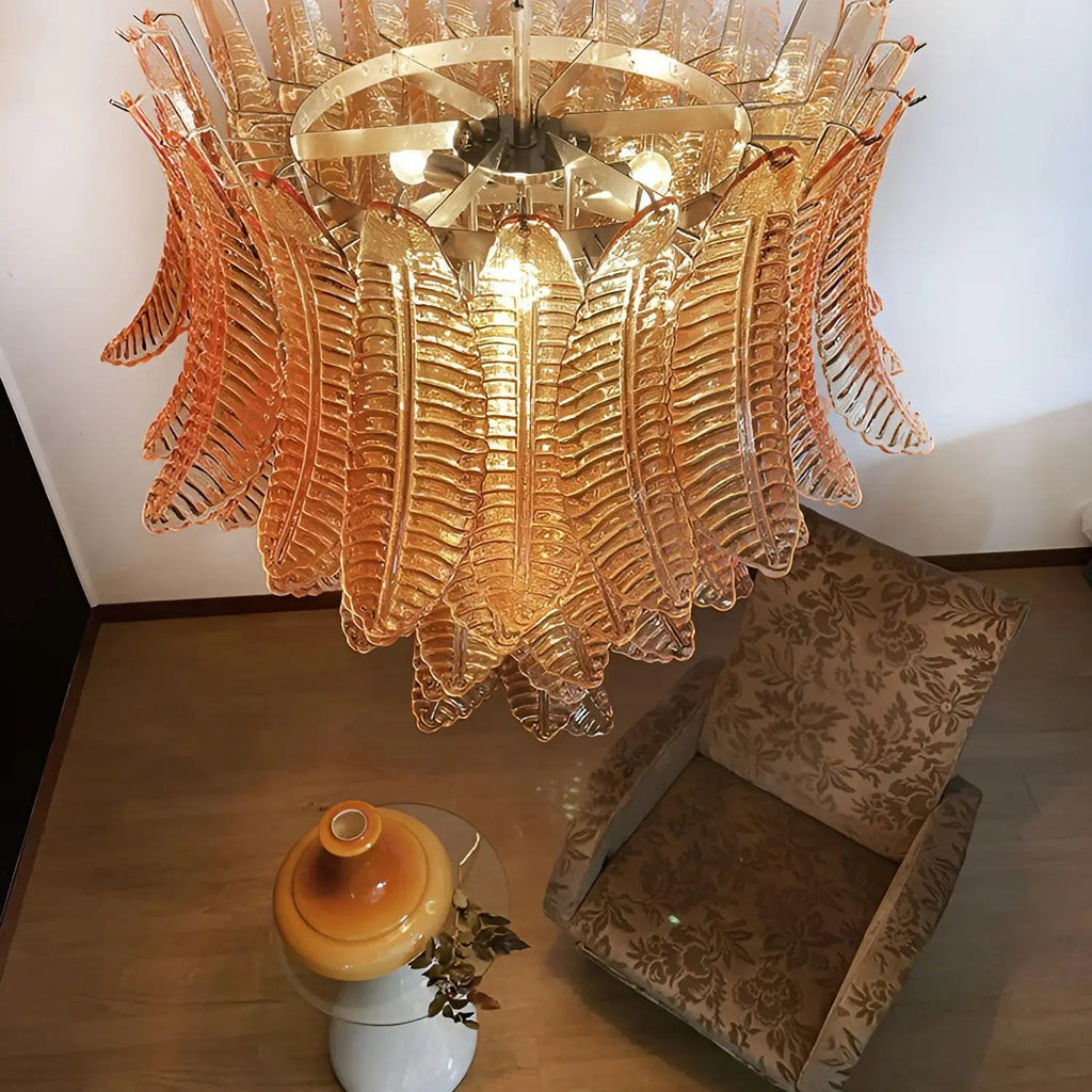 Luxury Amber Leaf Cascade Chandelier product image