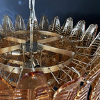 Amber Leaf Cascade Chandelier Glass lighting by Bling Lighting Studio