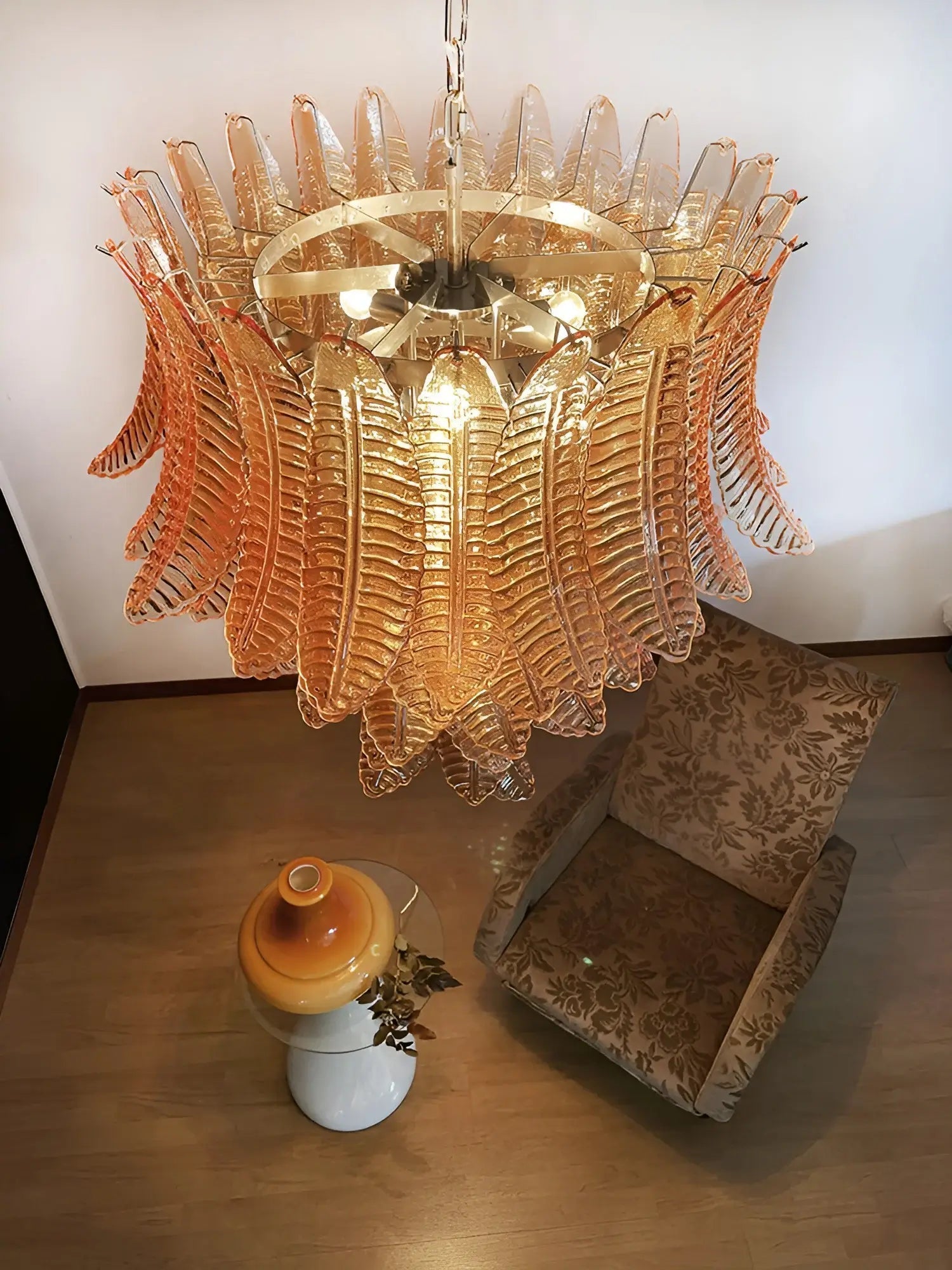 Luxury Amber Leaf Cascade Chandelier product image
