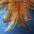 Amber Leaf Cascade Chandelier Glass lighting by Bling Lighting Studio