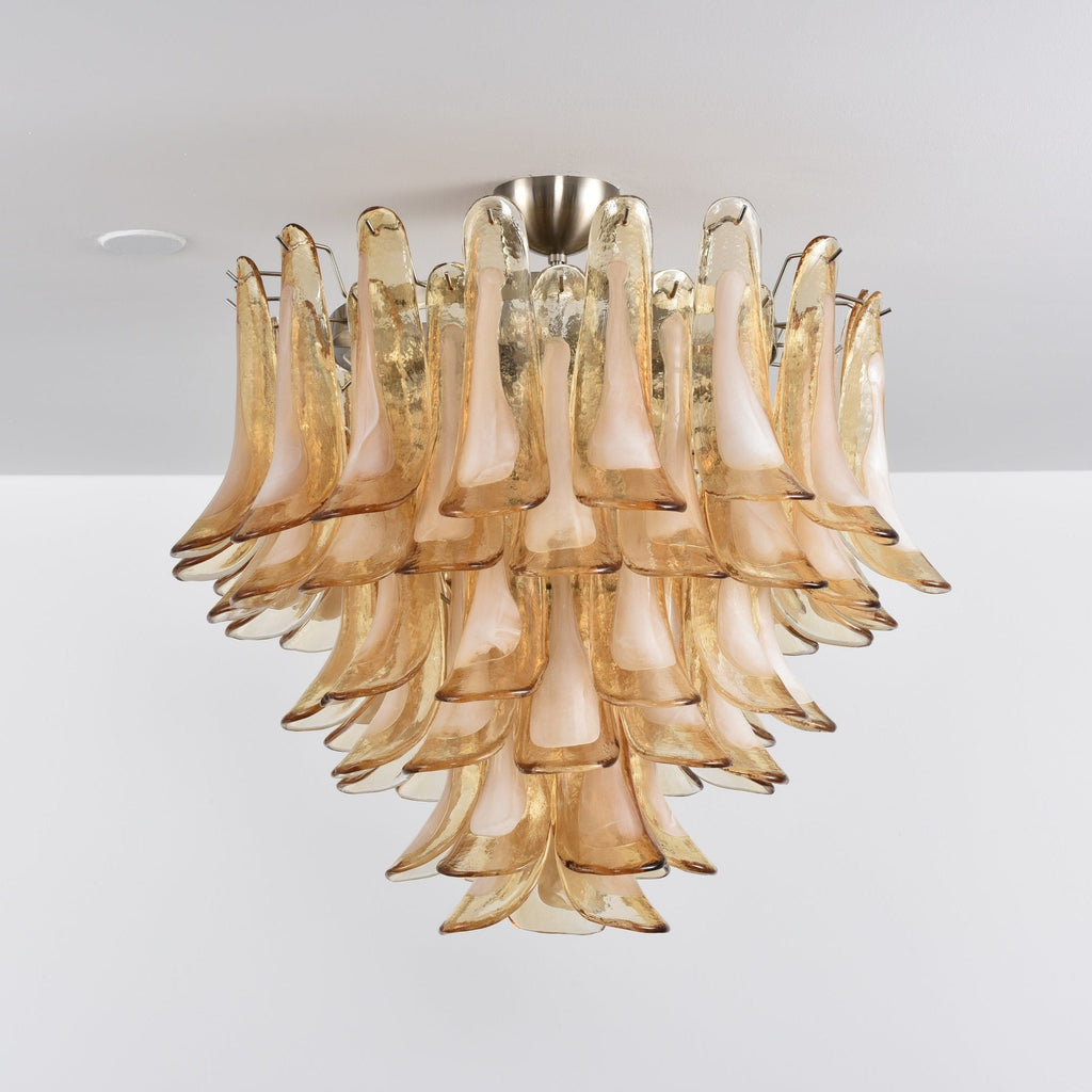 Amber Petal Glass Ceiling Lamp Glass lighting by Bling Lighting Studio