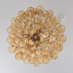 Amber Petal Glass Ceiling Lamp Glass lighting by Bling Lighting Studio