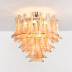 Amber Petal Glass Ceiling Lamp Glass lighting by Bling Lighting Studio