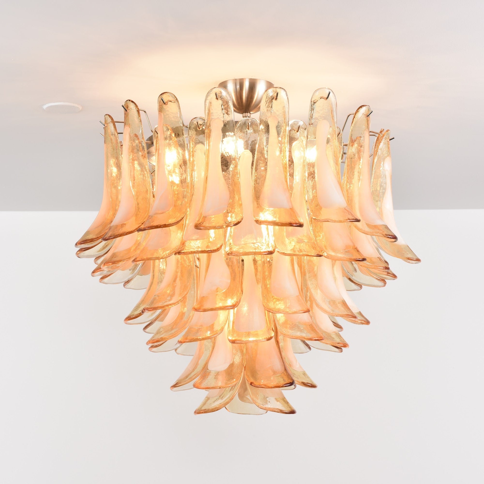 Amber Petal Glass Ceiling Lamp Glass lighting by Bling Lighting Studio