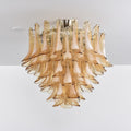 Amber Petal Glass Ceiling Lamp Glass lighting by Bling Lighting Studio