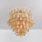 Amber Petal Glass Ceiling Lamp Glass lighting by Bling Lighting Studio