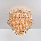 Amber Petal Glass Ceiling Lamp Glass lighting by Bling Lighting Studio