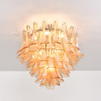 Amber Petal Glass Ceiling Lamp Glass lighting by Bling Lighting Studio