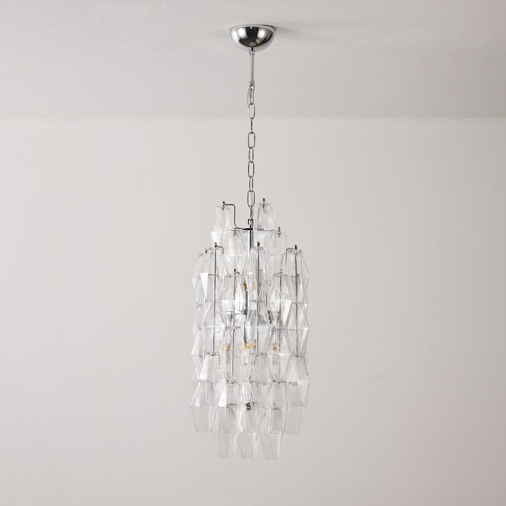 Amber Prism Long Chandelier Glass lighting by Bling Lighting Studio
