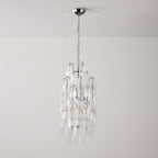 Amber Prism Long Chandelier Glass lighting by Bling Lighting Studio