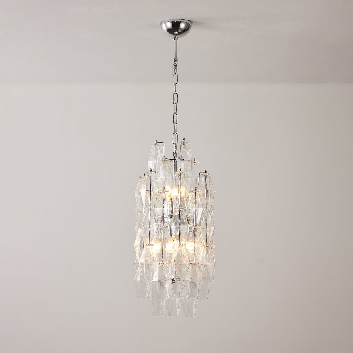 Amber Prism Long Chandelier Glass lighting by Bling Lighting Studio
