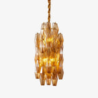 Amber Prism Long Chandelier Glass lighting by Bling Lighting Studio