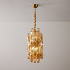 Amber Prism Long Chandelier Glass lighting by Bling Lighting Studio