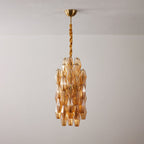 Amber Prism Long Chandelier Glass lighting by Bling Lighting Studio