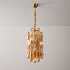 Amber Prism Long Chandelier Glass lighting by Bling Lighting Studio