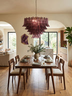 Amethyst Bloom Chandelier Glass lighting by Bling Lighting Studio