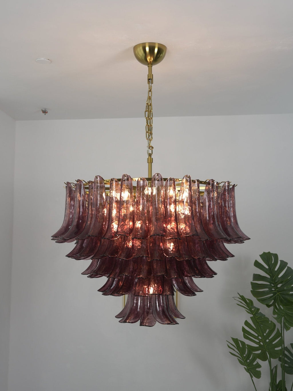 Amethyst Bloom Chandelier Glass lighting by Bling Lighting Studio