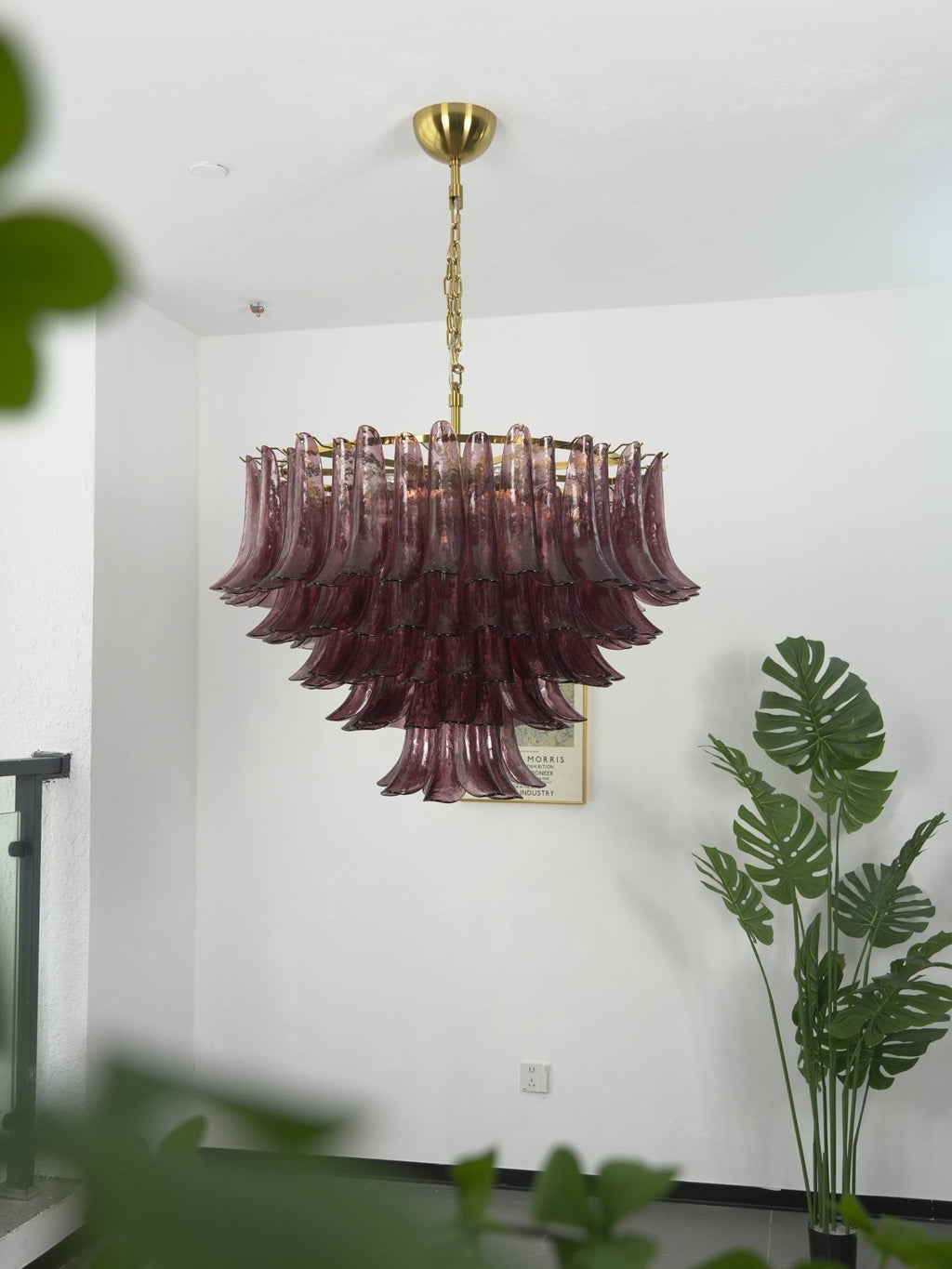 Amethyst Bloom Chandelier Glass lighting by Bling Lighting Studio