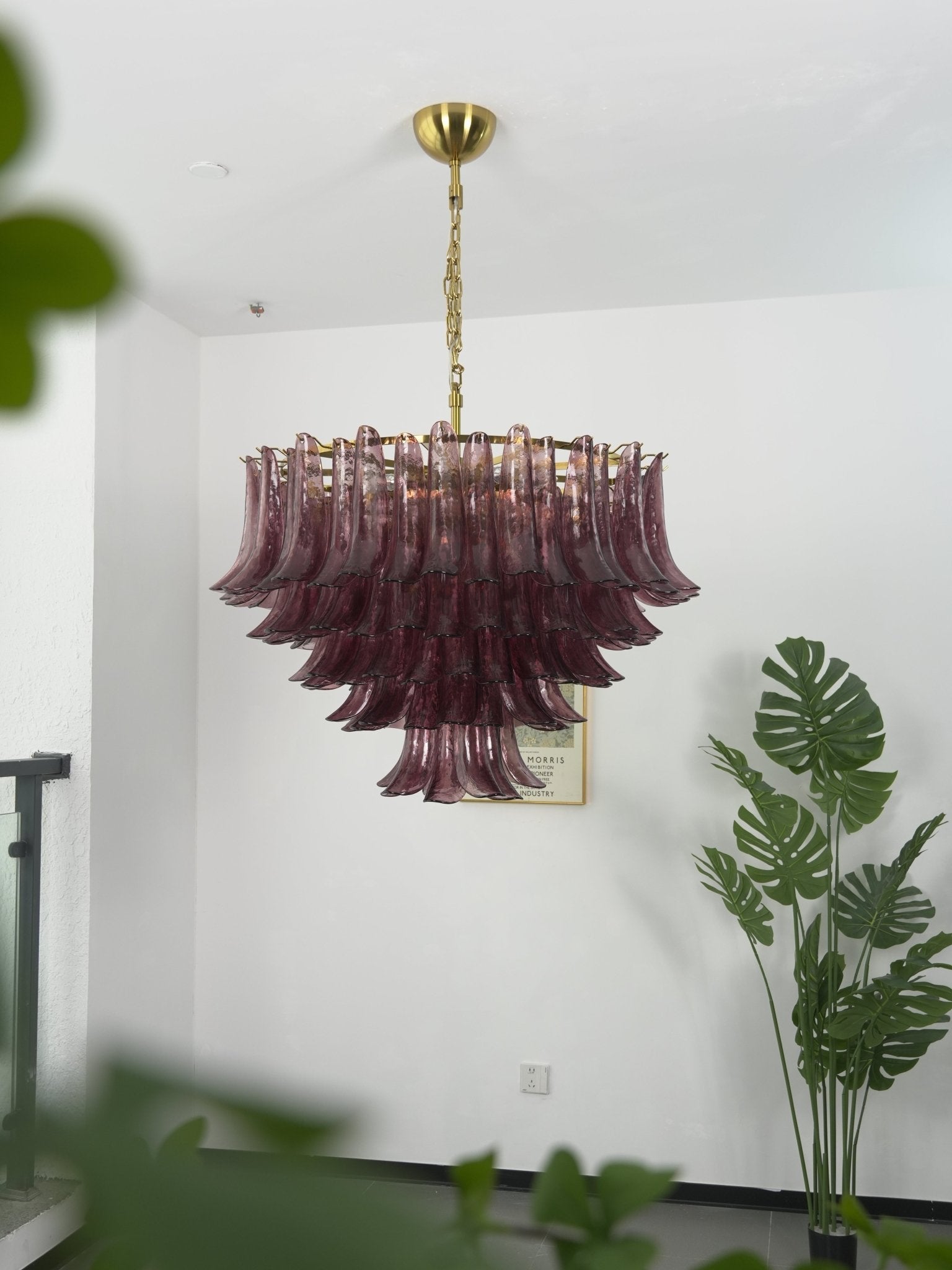 Amethyst Bloom Chandelier Glass lighting by Bling Lighting Studio