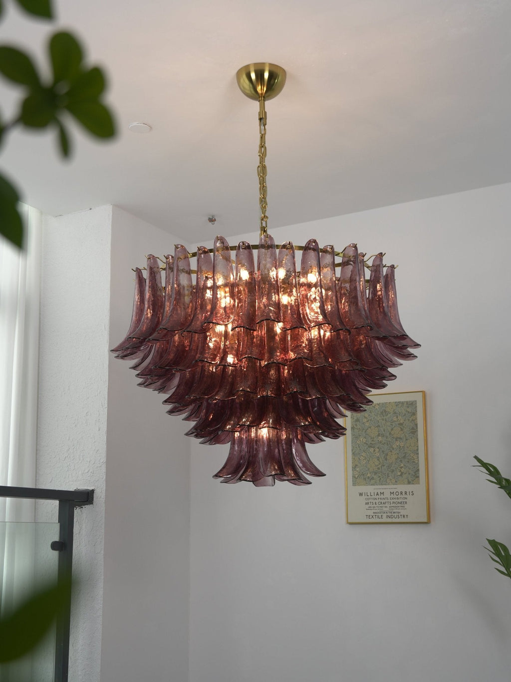 Amethyst Bloom Chandelier Glass lighting by Bling Lighting Studio