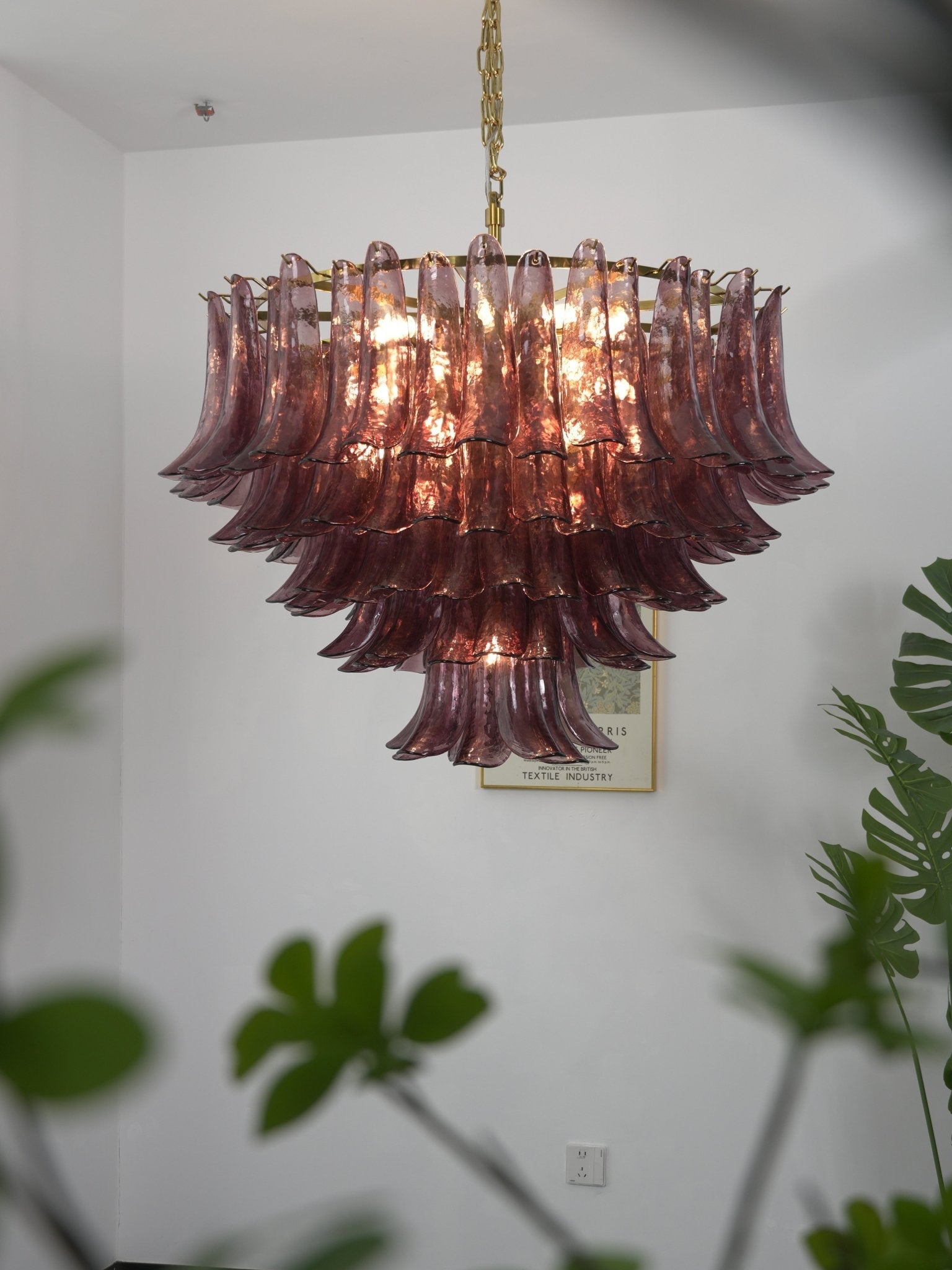 Amethyst Bloom Chandelier Glass lighting by Bling Lighting Studio