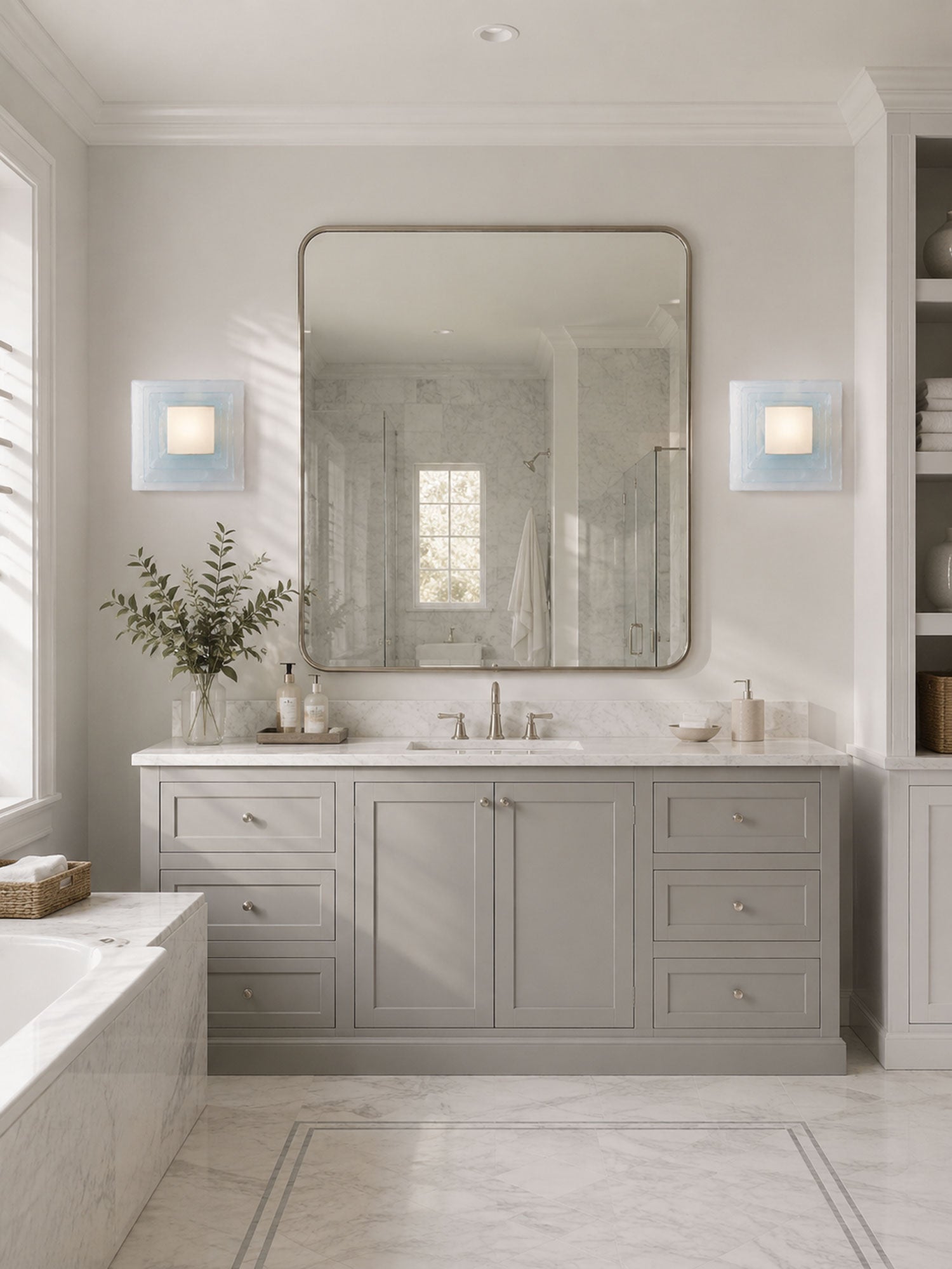 Aqua Cascade Sconce Glass lighting by Bling Lighting Studio