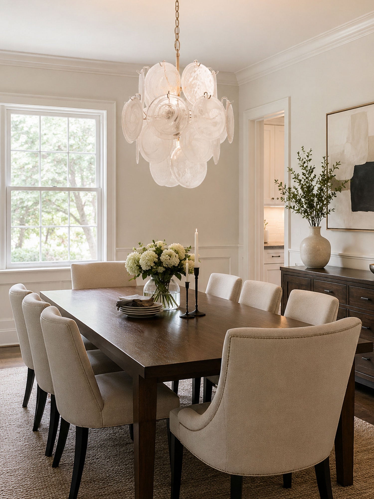 Aqua White Glass Chandelier Glass lighting by Bling Lighting Studio