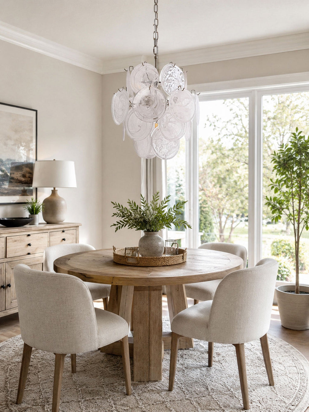 Aqua White Glass Chandelier Glass lighting by Bling Lighting Studio