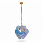 Aqua Blue Glass Chandelier Glass lighting by Bling Lighting Studio