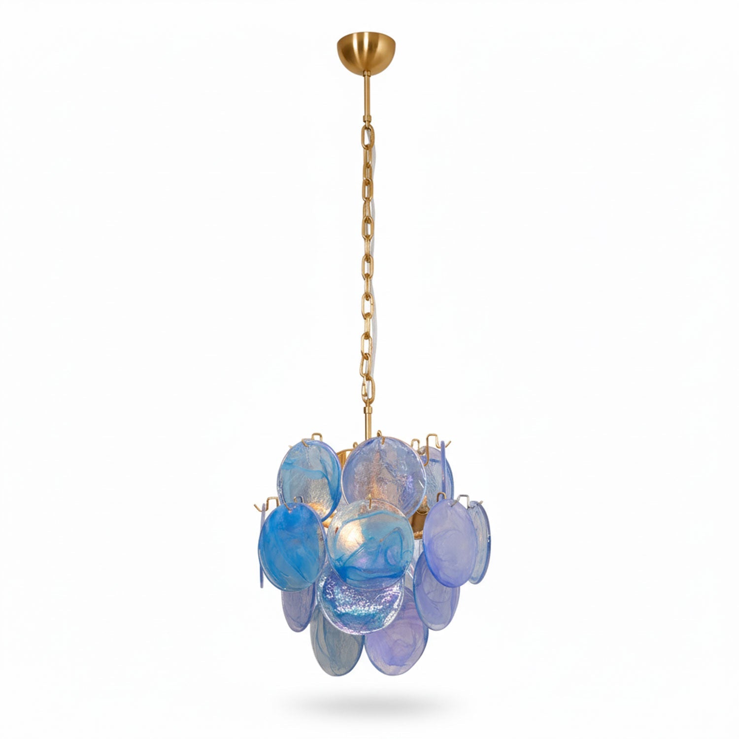 Aqua Blue Glass Chandelier Glass lighting by Bling Lighting Studio
