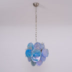 Aqua Blue Glass Chandelier Glass lighting by Bling Lighting Studio