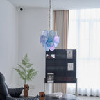 Aqua Blue Glass Chandelier Glass lighting by Bling Lighting Studio