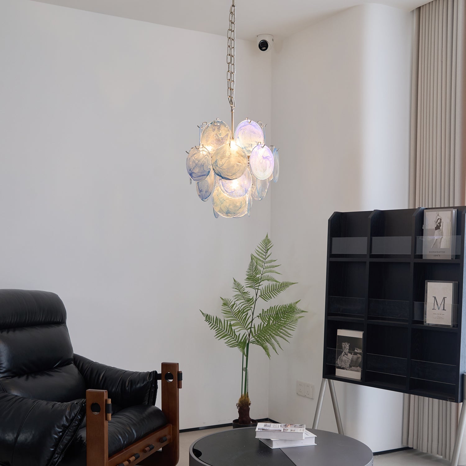 Aqua Blue Glass Chandelier Glass lighting by Bling Lighting Studio