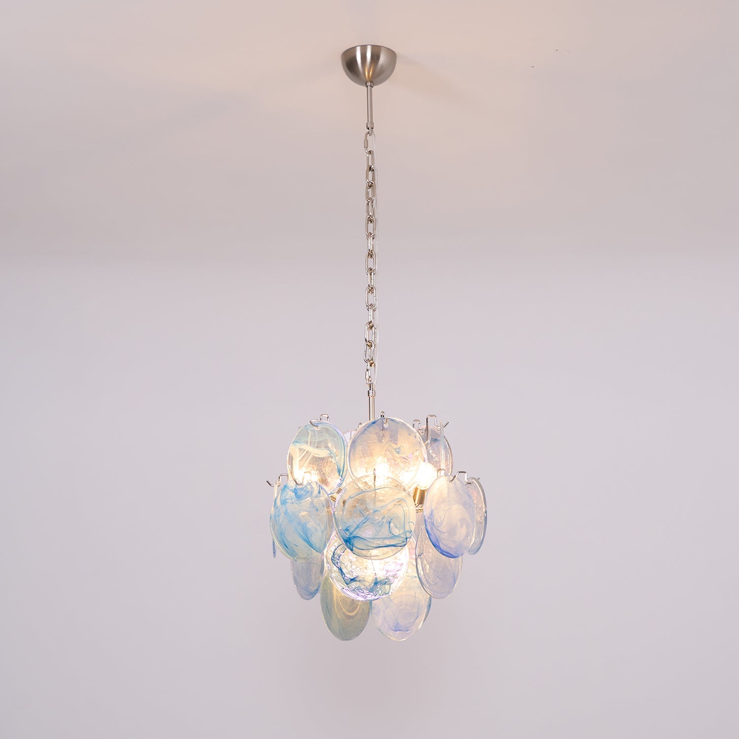 Aqua Blue Glass Chandelier Glass lighting by Bling Lighting Studio