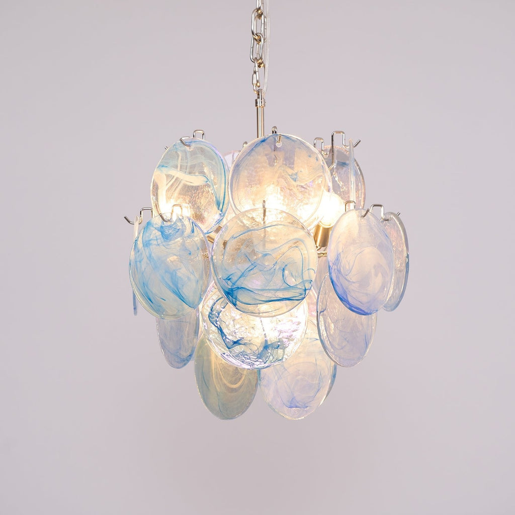 Aqua Blue Glass Chandelier Glass lighting by Bling Lighting Studio