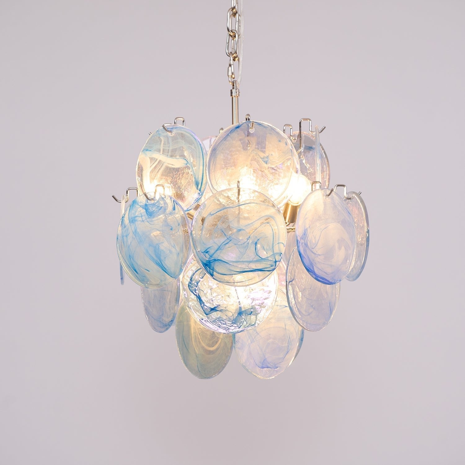 Aqua Blue Glass Chandelier Glass lighting by Bling Lighting Studio