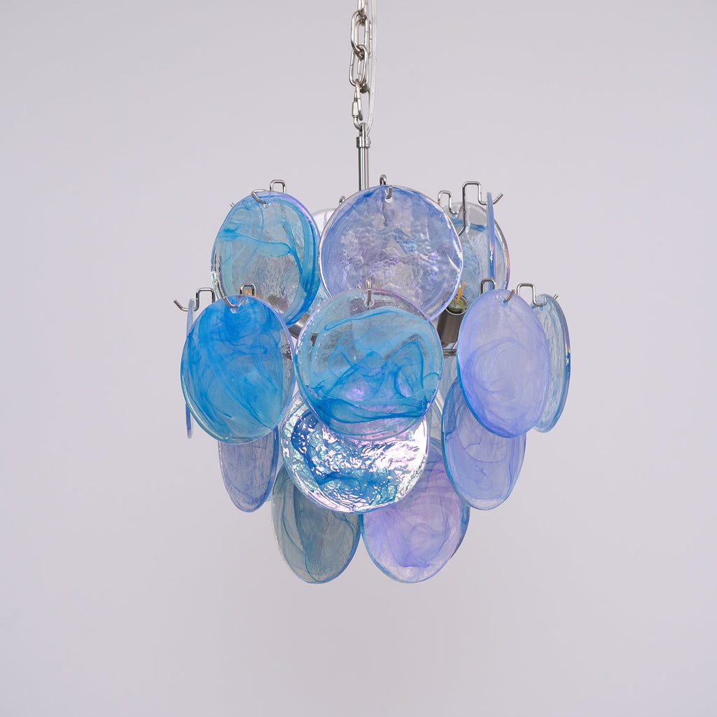 Aqua Blue Glass Chandelier Glass lighting by Bling Lighting Studio