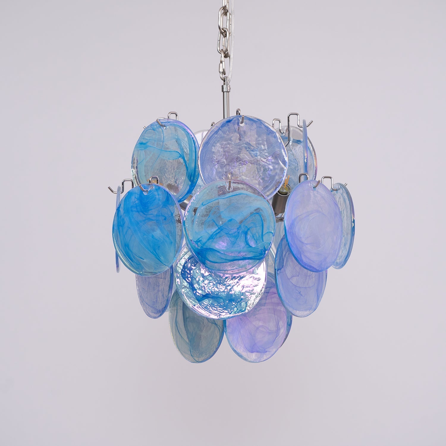 Aqua Blue Glass Chandelier Glass lighting by Bling Lighting Studio