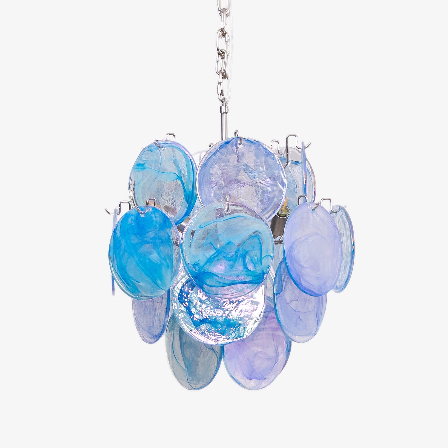 Aqua Blue Glass Chandelier Glass lighting by Bling Lighting Studio