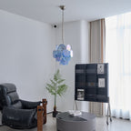 Aqua Blue Glass Chandelier Glass lighting by Bling Lighting Studio