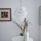 Aqua White Glass Chandelier Glass lighting by Bling Lighting Studio
