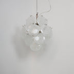 Aqua White Glass Chandelier Glass lighting by Bling Lighting Studio