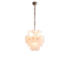 Aqua White Glass Chandelier Glass lighting by Bling Lighting Studio
