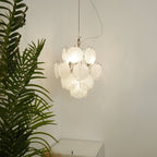 Aqua White Glass Chandelier Glass lighting by Bling Lighting Studio