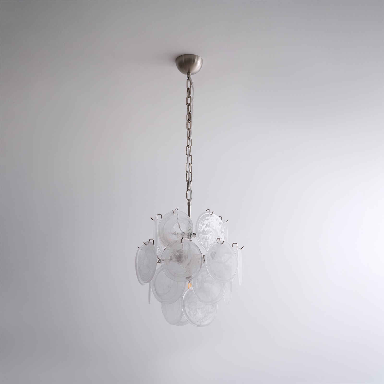 Aqua White Glass Chandelier Glass lighting by Bling Lighting Studio