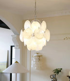 Aqua White Glass Chandelier Glass lighting by Bling Lighting Studio