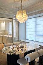 Aqua White Glass Chandelier Glass lighting by Bling Lighting Studio