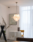 Aqua White Glass Chandelier Glass lighting by Bling Lighting Studio