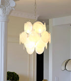 Aqua White Glass Chandelier Glass lighting by Bling Lighting Studio